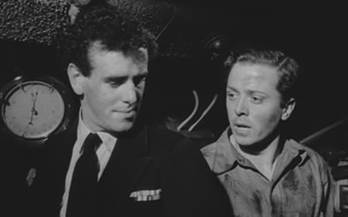 George Cole and Richard Attenborough in Morning Departure (1950)
